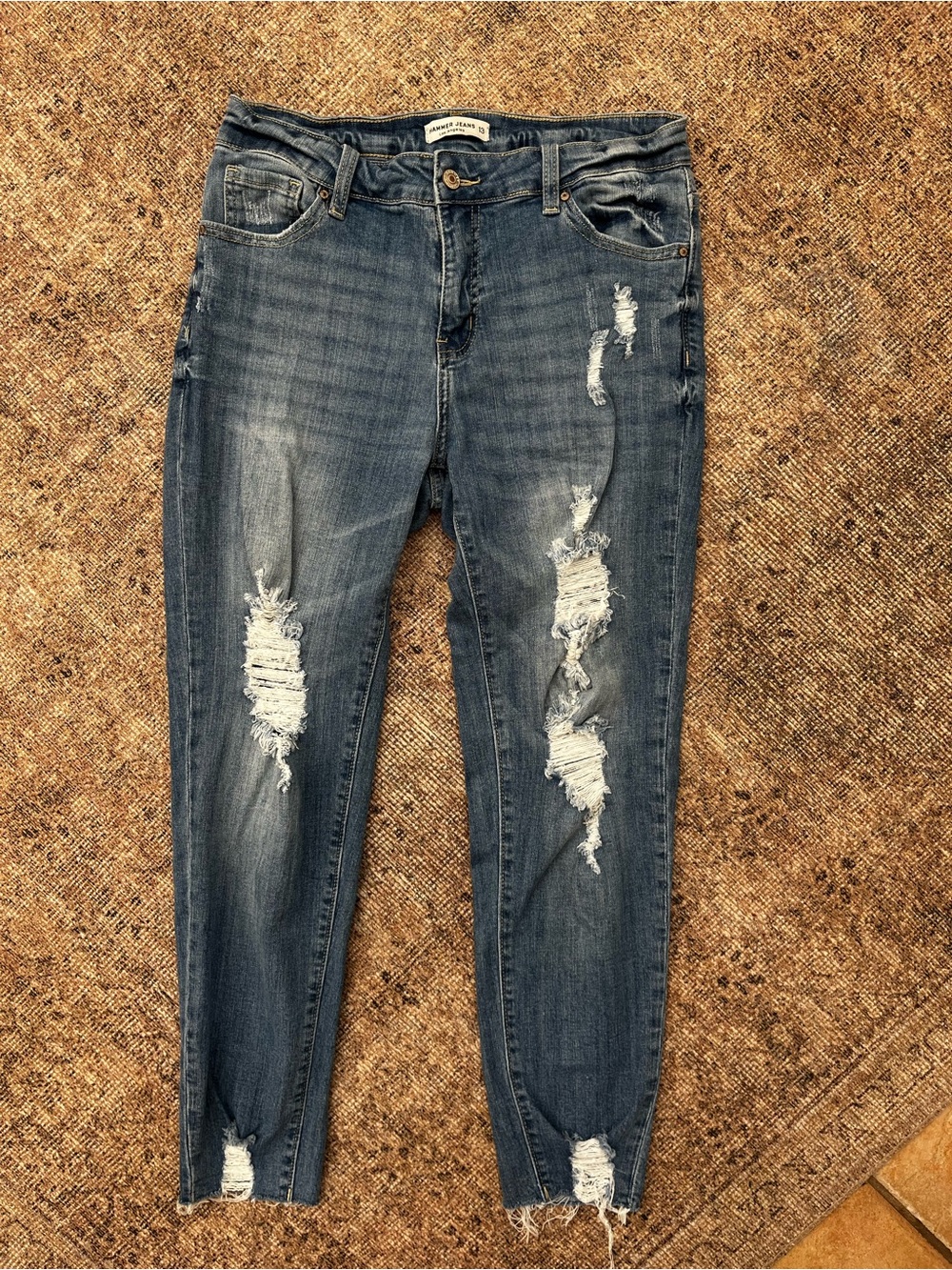 Hammer Jeans Denim Distressed Skinny Jeans Size 13